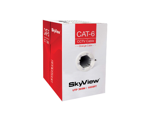 NEW SkyView Cat-6 UTP 305 Meter CCTV Network Orange Cable